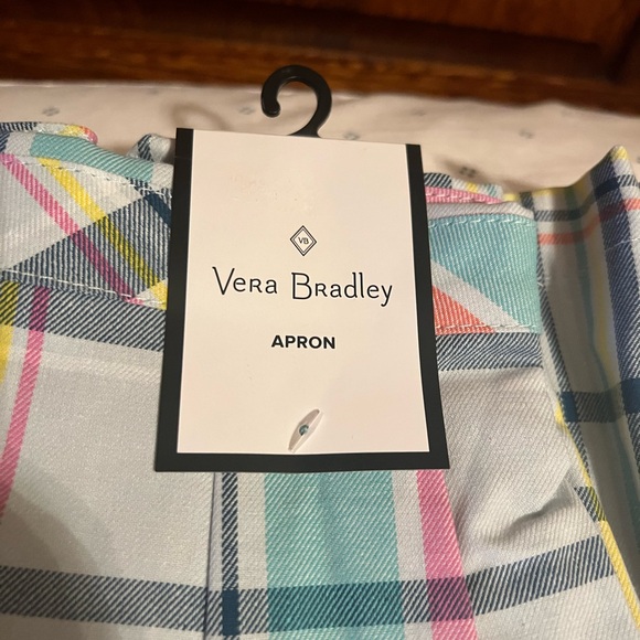 Vera Bradley Pastel Plaid Lightweight 100% Cotton Apron, new with tag - Picture 2 of 6
